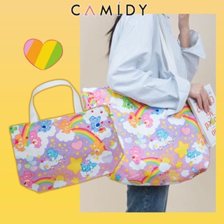 Camidy Color Love Bear กระเป๋าแคนวาสแบบพกพา Handy Bag กระเป๋าโท้ทสำหรับผู้หญิง