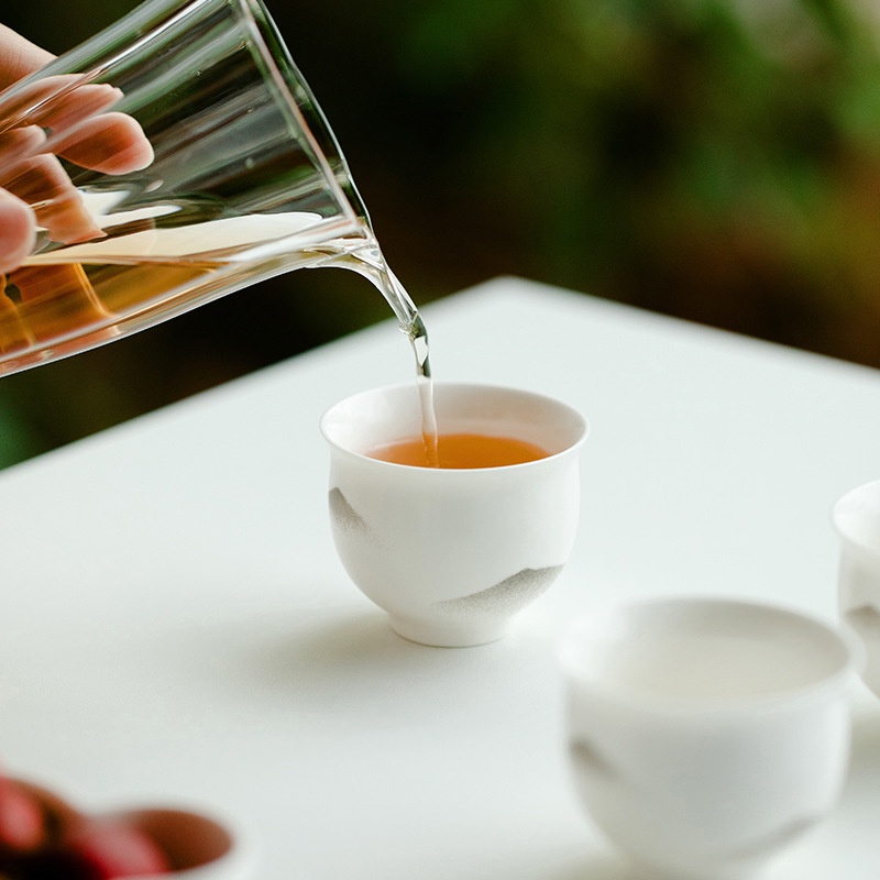 a013-guanshan-bell-cup-huayun-ชุดถ้วยชา-สไตล์ญี่ปุ่น-เรียบง่าย-สําหรับบ้าน-ออฟฟิศ