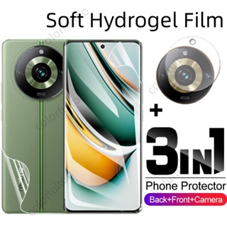 3in1 ฟิล์มไฮโดรเจล ป้องกันเลนส์กล้อง หน้า หลัง สําหรับ Realme 11 Pro Plus 11Pro+ 11X Realme11 Realme11Pro 4G 5G