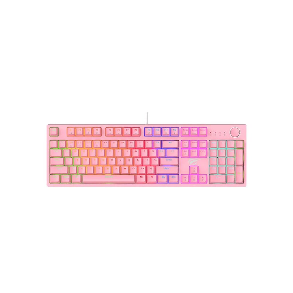 คีย์บอร์ด Havit KB872L PINK Backlit Mechanical Gaming Keyboard BLUE ...