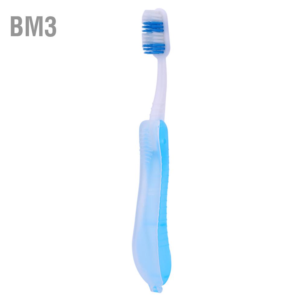 bm3-แปรงสีฟันพกพาพับได้ขนาดกะทัดรัดแบบพกพาสีฟ้าอ่อนเดินทางแคมป์ปิ้งเดินป่ากลางแจ้งง่าย