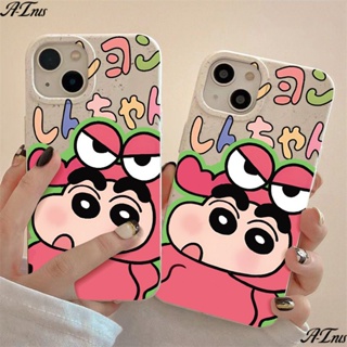 เคสโทรศัพท์มือถือ แบบนิ่ม ลายการ์ตูนชินจัง กันกระแทก สําหรับ Apple Iphone 118p 14pro 13 127 max DDSP