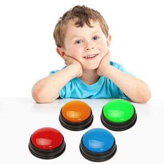  4PCS childrens interactive answering machine puzzle button toy fun interactive response button with flashing sound effect suitable for 3 years old+