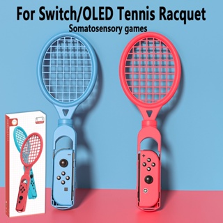ไม้เทนนิส พร้อมสายคล้องข้อมือ สําหรับ Nintendo Switch Switch OLED Joy-Con 2 ชิ้น