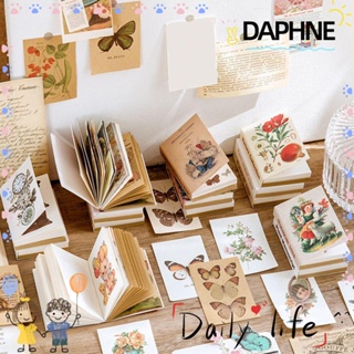 Daphne กระดาษ สไตล์วินเทจ 80 ชิ้น อุปกรณ์การเรียน แพลนเนอร์ และการ์ด