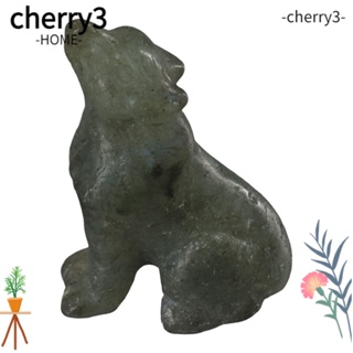 Cherry3 รูปปั้นหมาป่าคริสตัล 2 นิ้ว สําหรับตกแต่งบ้าน