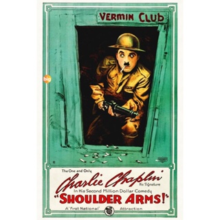 แผ่น DVD หนังใหม่ ชาลี แชปลิน ตอน กองพันทหารราบ 939 Shoulder Arms (1918) (พากษ์อีสาน) หนัง ดีวีดี