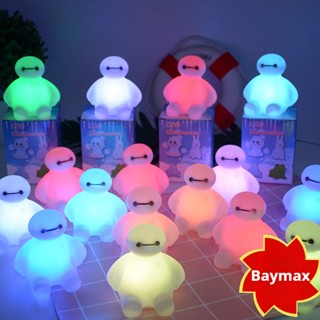 โคมไฟกลางคืน LED รูป Baymax Big Hero6 Baymax น่ารัก สีสันสดใส สําหรับตกแต่งห้องนอนเด็ก