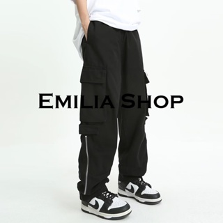 EMILIA SHOP กางเกงขายาว กางเกงขายาวผู้หญิง สไตล์เกาหลี A90M0AE