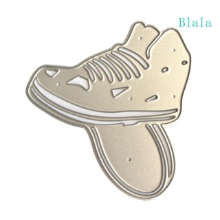 Blala แผ่นแม่แบบโลหะ ฉลุลายรองเท้าสเก็ตบอร์ด ลายนูน สําหรับตกแต่งสมุดภาพ การ์ด DIY