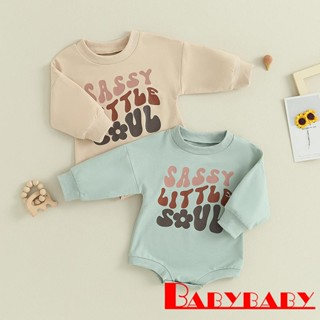 Babybaby- บอดี้สูท คอกลม แขนยาว สีตัดกัน สําหรับเด็กสาว ฤดูใบไม้ร่วง