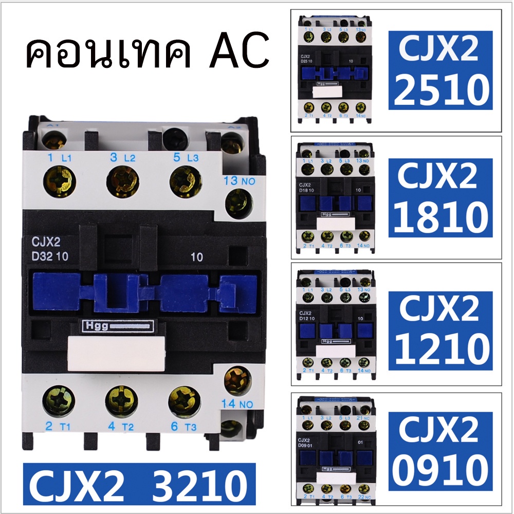 พร้อมส่ง-แมกเนติก-ac-contactor-cjx2-09a-12a-18a-25a-coil-24v-220v-380v-ส่งทุกวัน