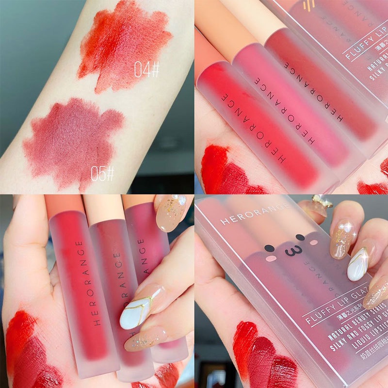 hot-sale-herorange-twilight-air-lip-glaze-set-matte-fog-velvet-lip-glaze-student-style-easy-to-color-8cc