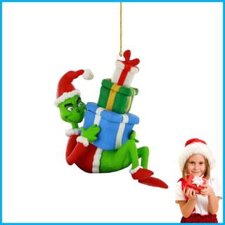ตุ๊กตาขนฟู แฮนด์เมด สีเขียว สําหรับตกแต่งบ้าน คริสต์มาส