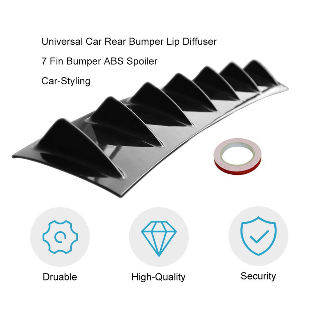 สปอยเลอร์กันชนหลังรถยนต์-abs-7-ครีบ