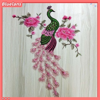 【 Bluelans 】ผ้าลูกไม้ ปักลายดอกไม้ นกยูง น้ําหนักเบา สําหรับตกแต่งเสื้อผ้า DIY