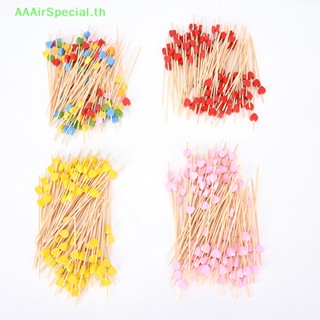 Aaairspecial ใหม่ ไม้จิ้มฟัน ลายหัวใจ สําหรับตกแต่งค็อกเทล แซนวิช 100 ชิ้น 2017 TH