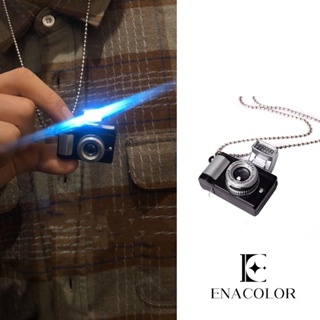 จี้สร้อยคอ รูปกล้องแฟลช Enacolor ขนาดเล็ก DIY สําหรับผู้ชาย และผู้หญิง
