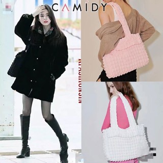 Camidy Han Suxi สตาร์คนใหม่ของเกาหลีใต้ที่มีการออกแบบเฉพาะสไตล์กระเป๋าสะพายไหล่ฟองจีบผู้หญิง