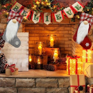 【COLORFUL】1Pc 2024 Large Christmas Stockings Xmas Tree Hanging Candies Gifts Bags