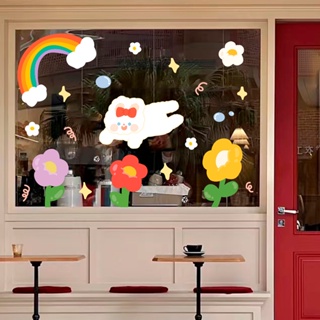 สติกเกอร์ ลายการ์ตูนน่ารัก แบบสร้างสรรค์ สําหรับติดตกแต่งกระจก หน้าต่าง ประตู ร้านเสื้อผ้าเด็กอนุบาล
