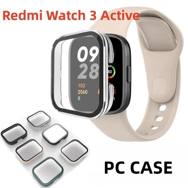 เคสกระจก-pc-แบบแข็ง-ป้องกันหน้าจอ-สําหรับ-redmi-watch-3-lite-redmi-watch3-active-watch-3