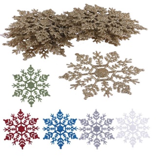 Set of 6/12 Glitter Snowflakes Decorated Christmas Trees Clearance sale