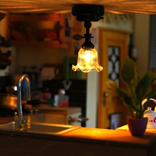 [Interesting] โคมไฟเพดาน LED ขนาดเล็ก 1:12 สําหรับตกแต่งบ้านตุ๊กตา
