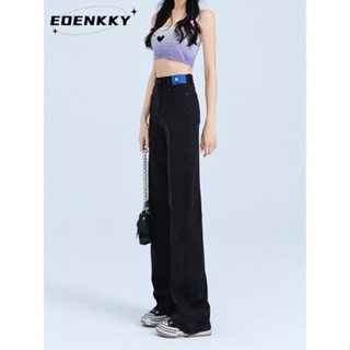 EOENKKY กางเกงขายาว กางเกงยีสน์ผู้หญิง ทรงหลวม ๆ ตรง Retro Hip Hop Pants 2023 NEW Style  Comfortable Korean Style ins พิเศษ A97L36Z 36Z230909