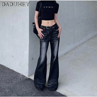 DaDuHey🎈 Women New Korean Style plus Size High Waist Fashion Casual Loose Mop Wide Leg Slightly Flared Pants