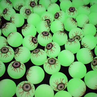 เลขที่ ลูกบอลยางเรืองแสง สีเขียว ขนาด 32 มม. 30 มม. ของเล่นฮาโลวีน