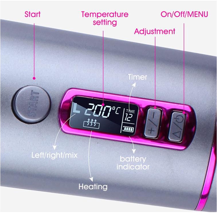 เครื่องม้วนผมไฟฟ้าอัตโนมัติ-หน้าจอ-lcd-6-ระดับ-ปรับอุณหภูมิได้-ชาร์จ-usb