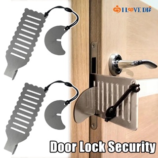 กลอนล็อคประตู สเตนเลส แบบพกพา เพื่อความปลอดภัย สําหรับหอพัก โรงแรม
