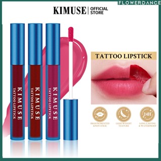 Kimuse ลิปกลอลิปกลอส Matte Dye Lip Tear ลิปสติกมอยซ์เจอไรเซอร์ลิปกลอส Tear Lip Glaze ลิปกลอสดอกไม้