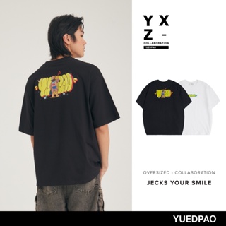 [S-5XL]Yuedpao x Jeck ยอดขาย No.1 รับประกันไม่ย้วย 2 ปี เสื้อยืดเปล่า เสื้อยืด Oversize Collab Your Smile