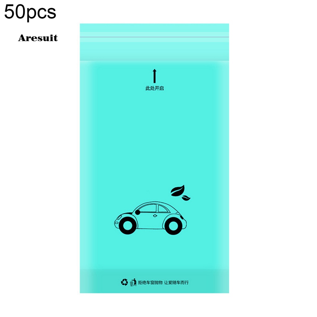 aresuit-ถุงขยะในรถยนต์-กันน้ํา-ความจุขนาดใหญ่-แบบพกพา-สะดวก-ใช้ง่าย-กันรั่วซึม-50-ชิ้น