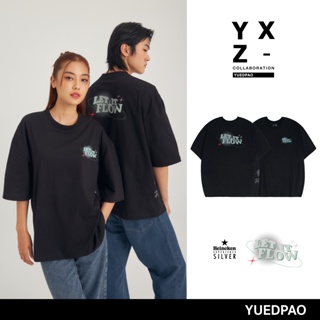 [S-5XL]Yuedpao x Heineken Experience Silver ยอดขาย No.1 รับประกันไม่ย้วย 2 ปี เสื้อยืดเปล่า เสื้อยืด Oversize Collab Hei