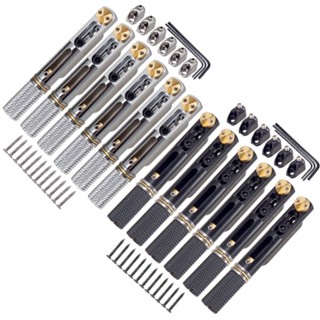 New Arrival~Guitar Bridge Kits Parts Replacement Screws Silver&amp;Black Strings Wrench