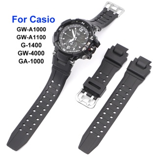 สายนาฬิกาข้อมือ ยางซิลิโคนนิ่ม สําหรับ Casio GW-4000 GA-1000 GW-A1000 GW-A1100 G-1400