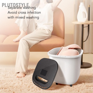 Plutostyle เครื่องซักผ้าพกพา USB Powered Mini Turbo Washing Machine with Clothes Drying Rack ความจุ 6L เปิดปิดอัตโนมัติ 30 นาที