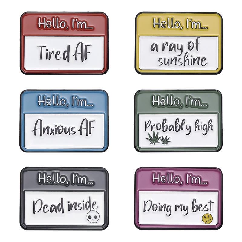 เข็มกลัดโลหะ รูป Hello I'm Brooch Enamel Pin 50 แบบ อุปกรณ์เสริม ...