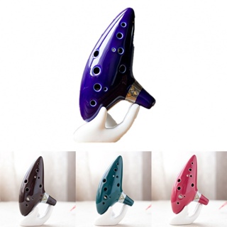 New Arrival~12 Hole Ocarina Pink With Lanyard &amp; Ocarina Holder + Music Book 16*10*4cm