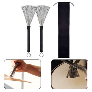 New Arrival~Drum Stick Brush 1Pair Accessories Brushes Retractable Rubber Handle Smooth