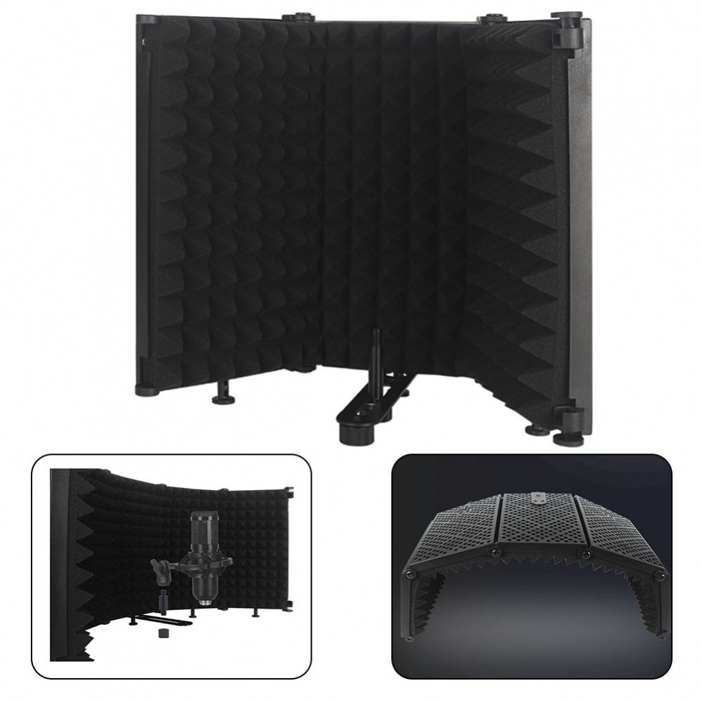 new-arrival-isolation-shield-foldable-microphone-portable-recording-reduction-shield