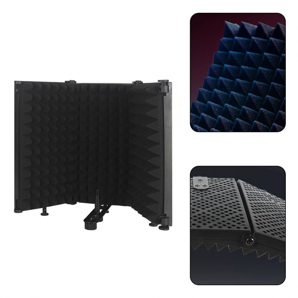 new-arrival-isolation-shield-foldable-microphone-portable-recording-reduction-shield