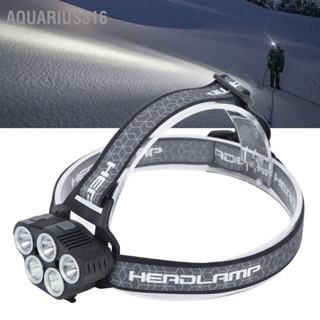 Aquarius316 ไฟหน้าแบบ LED พลังงานสูงแบบชาร์จไฟได้สำหรับการตกปลากลางแจ้งเดินป่าเล่นสกีแคมป์ปิ้ง