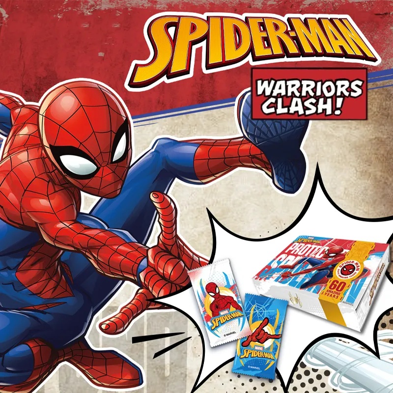 ใหม่-การ์ดของเล่น-ครบรอบ-60-ปี-marvel-spider-man-lp-flash-card-สําหรับเด็ก