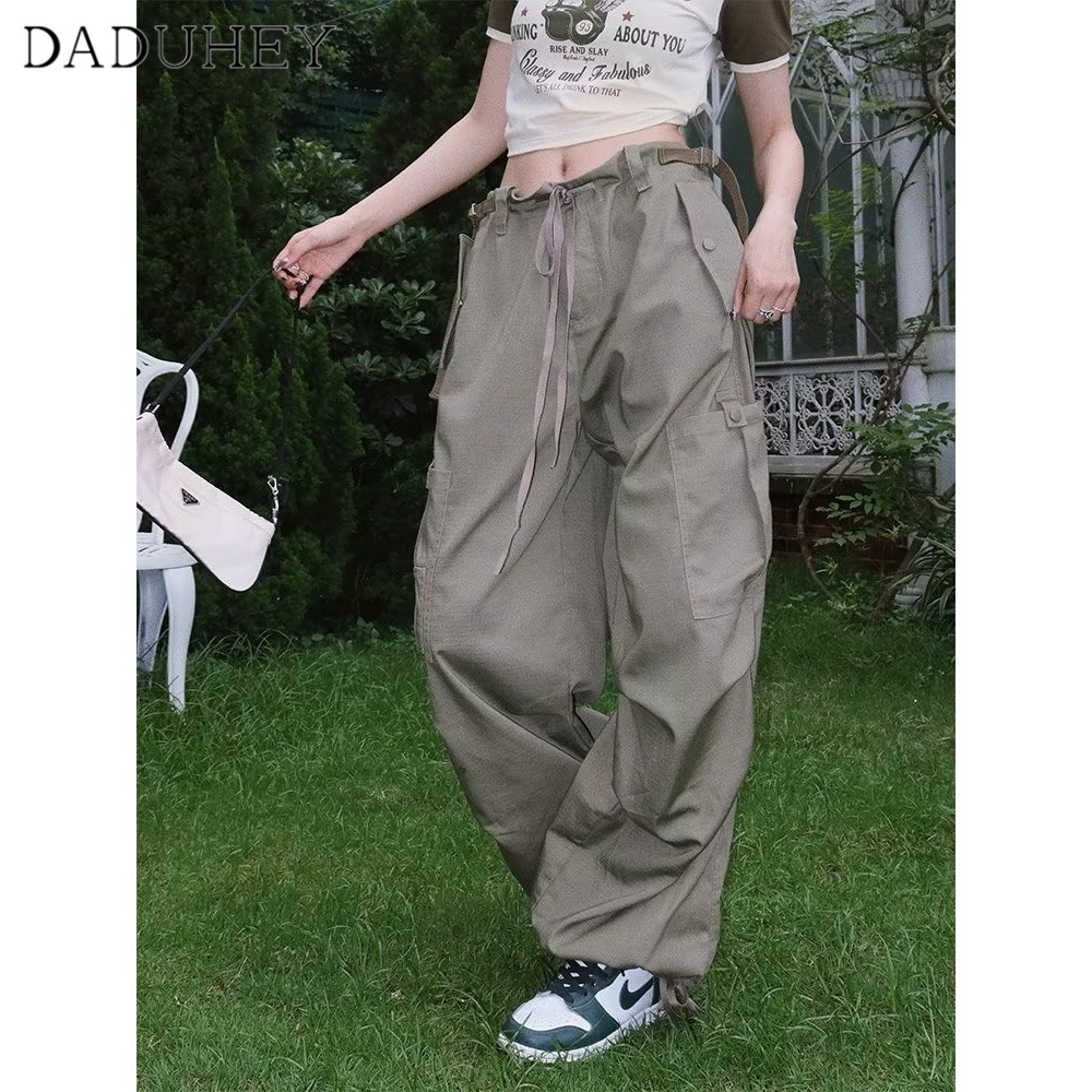 daduhey-american-style-retro-womens-high-waist-straight-wide-leg-pants-casual-mopping-big-pocket-cargo-pants