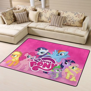 พรมโพลีเอสเตอร์ พิมพ์ลาย My Little Pony ขนาด 160*120 ซม. (63*48 นิ้ว) กันลื่น สําหรับตกแต่งบ้าน