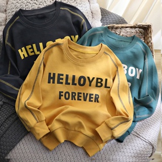 Boys long sleeved shirt kids sweater Letter Fashion Spring and Autumn 4-13 year old for children
